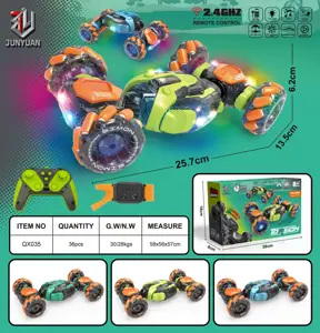 Remote-controlled stunt car