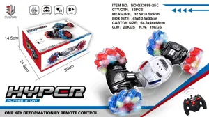 Remote-controlled stunt car(Silver transparent wheel)