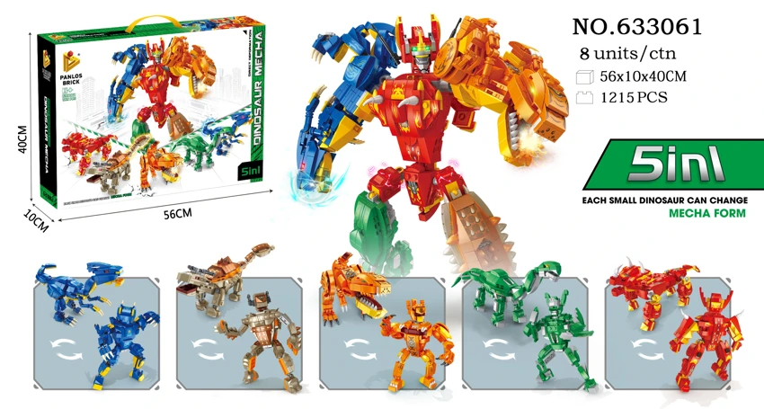 Dinosaur-themed 2-to-5 Combination Dinosaur Mecha