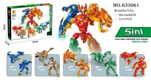 Dinosaur-themed 2-to-5 Combination Dinosaur Mecha