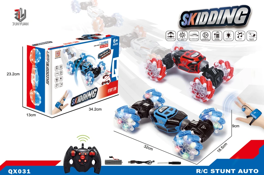 Remote-controlled stunt car