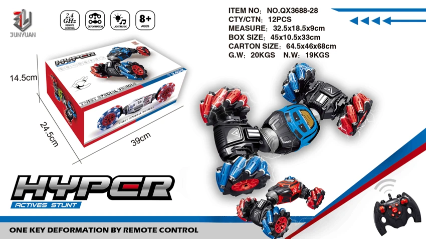 Remote-controlled stunt car(Red, Blue)