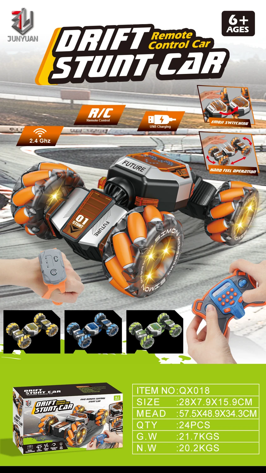 Face-Changing Twisting Stunt Car