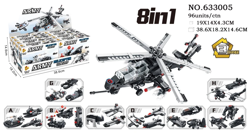 Armed Helicopter 3-in-8 Combination