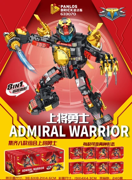 General Brave Warrior Mecha 2 Transforms into 8 Combined Forms