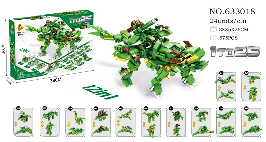 2 into 12 Combination 1 Mechanical Dinosaur