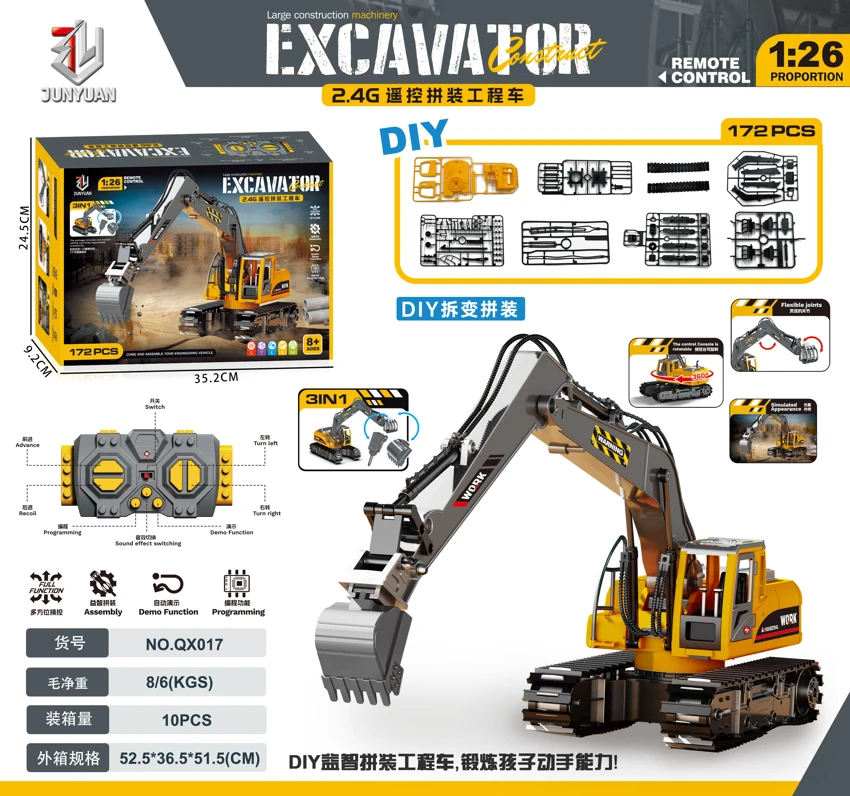 DIY Build 3-in-1 Construction Vehicle