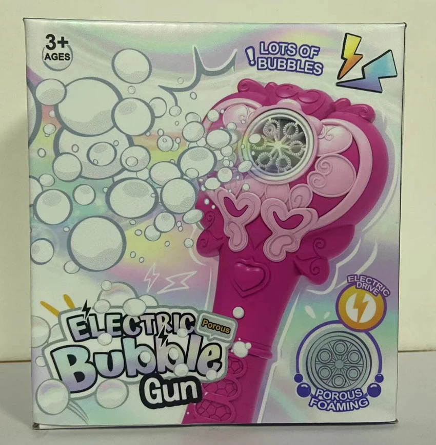 Electric Multi-Hole Bubble Wand (Magic Wand) Two-Color Assortment