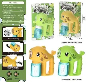 Whale Porous Fully Automatic Electric Bubble Gun (Two-Color Mix)