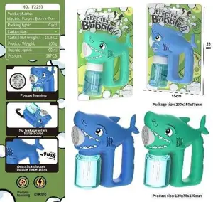 Shark Porous Fully Automatic Electric Bubble Gun (Two-Color Assortment)