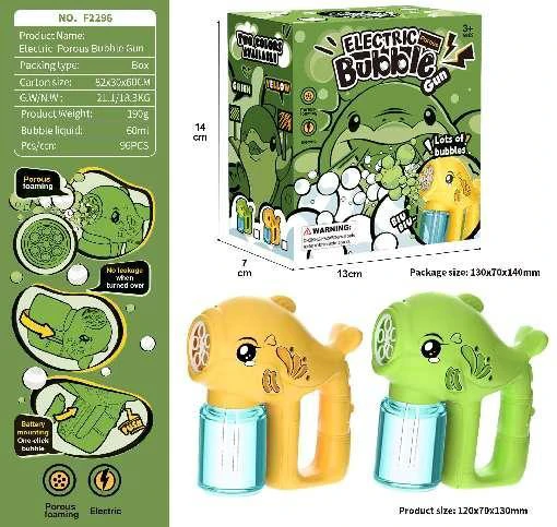 Whale Porous Fully Automatic Electric Bubble Gun (Two-Color Mix)