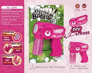 Porous Fully Automatic Electric Bubble Gun (Pink)