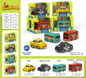 Huili Single Cartoon Car (English, Assorted Set of Four)