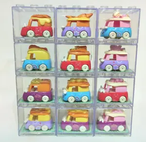 Miniature Die-Cast Cars (Assorted Set of 12: Dessert/Wedding/Snack Themes, Acrylic Display Box)