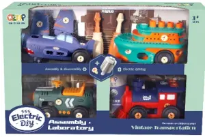 4 Electric Retro-Style Assembly Cars