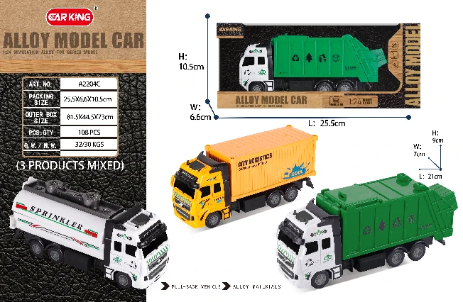 High-Simulation Alloy Retro City Sanitation Truck (Single Unit)