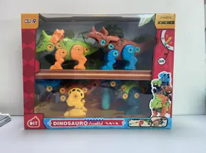 Four large assembly-line mechanical dogs