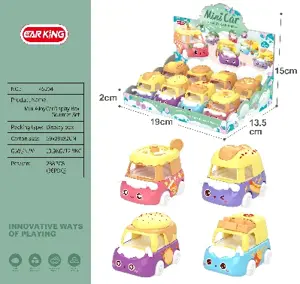 Miniature Die-Cast Car Food Display Box (English, 8 per box, 36 boxes per carton)