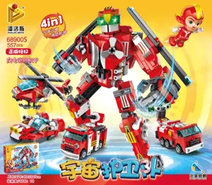 Lightning Firefighting Theme 4-in-1 Robot