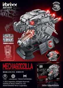 Large Mechanical Godzilla Head Sculpture