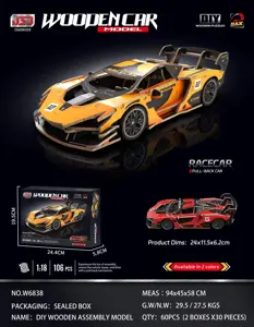 DIY Wooden Assembly Pullback Sports Car