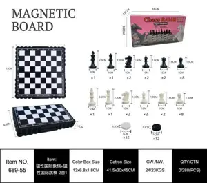 Magnetic Chess Magnetic Checkers 2-in-1