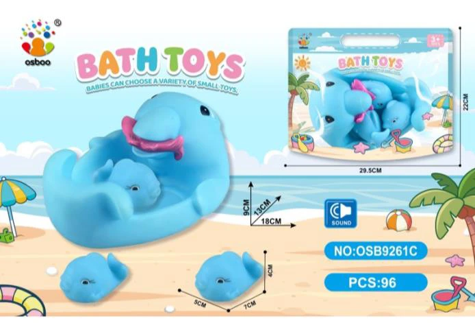 Water Play Bathroom PVC Little Dolphin Set