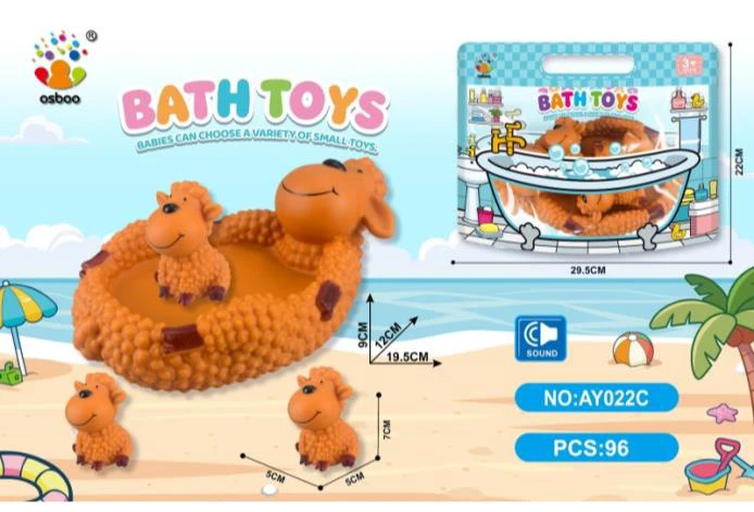 Water Play Bathroom PVC Sheep Parent-Child Set