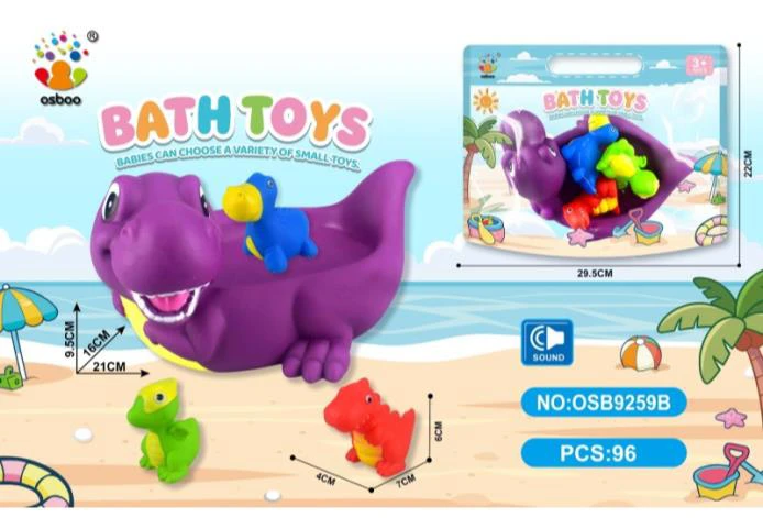 Water Play Bathroom PVC Dinosaur Water Play Set