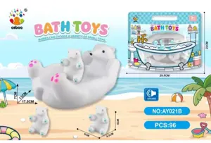Water Play Bathroom PVC White Bear Parent-Child Set
