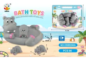 Water Play Bathroom PVC Water Play Hippo Set