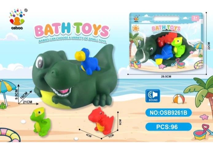 Water Play Bathroom PVC Dinosaur Water Play Set