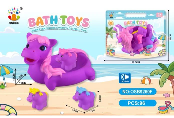 Water Play Bathroom PVC Horse Set