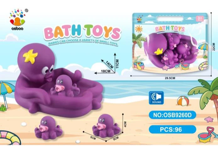 Water Play Bathroom PVC Octopus Set