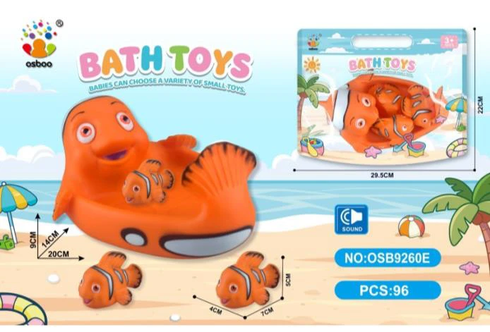 Water Play Bathroom PVC Goldfish Set