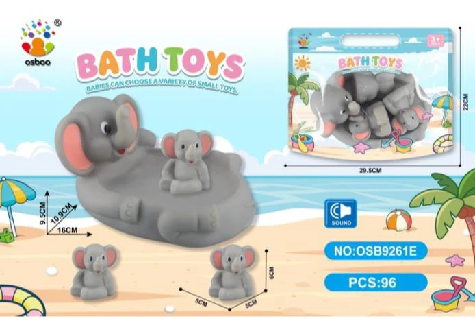 Water Play Bathroom PVC Little Elephant Set