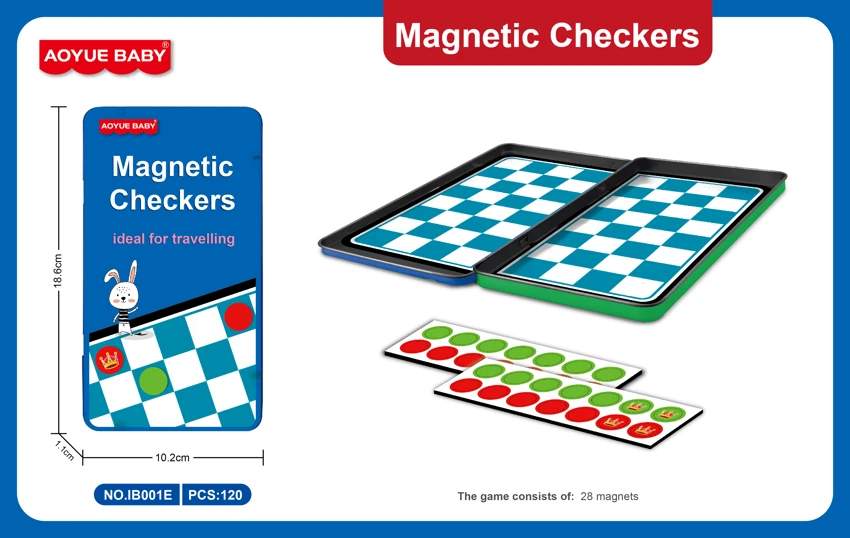 International Checkers (Magnetic Iron Box)
