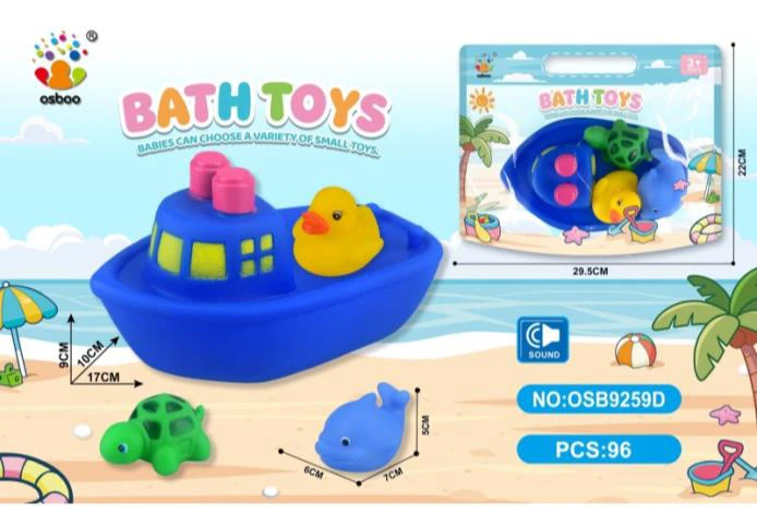 Water Play Bathroom PVC Animal Boat