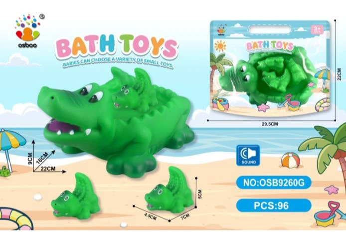 Water Play Bathroom PVC Crocodile Set