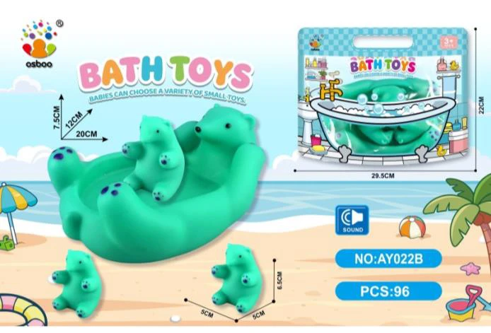 Water Play Bathroom PVC Polar Bear Parent-Child Set