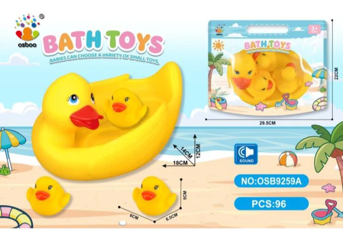 Water Play Bathroom PVC Little Yellow Duck Set