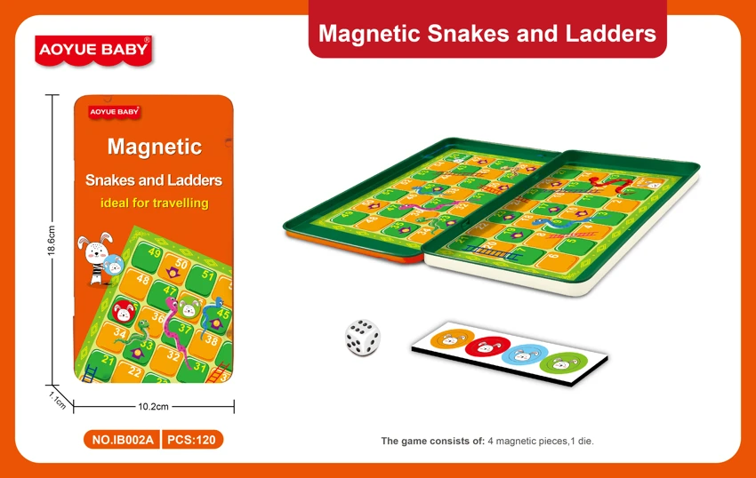 Snakes and Ladders (Magnetic Iron Box)