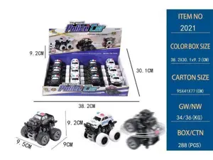 Internet celebrity Bigfoot, double inertia vehicle, four-wheel drive vehicle, off-road vehicle, stunt car, off-road vehicle, police car model, toy car