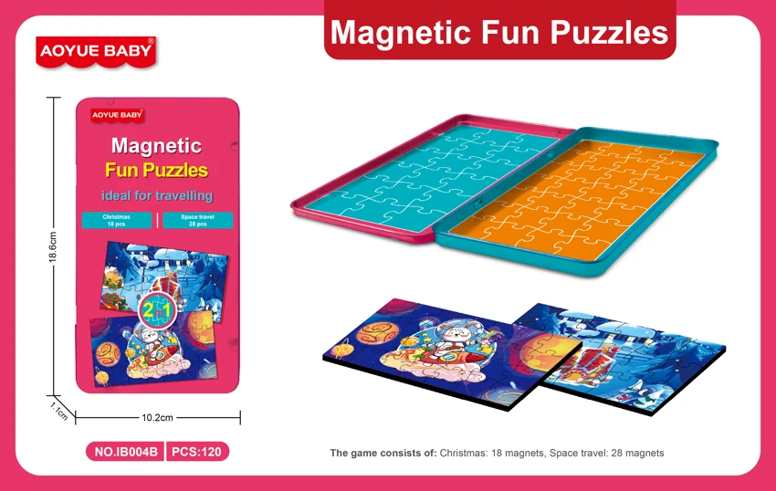 Cartoon Puzzle (Magnetic Iron Box)