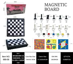 Magnetic Chess Magnetic Checkers Eight Treasures Chess Snake Chess Chinese Checkers 5-in-1