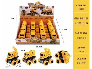 Internet celebrity Bigfoot Double Inertia 4WD Off-Road Vehicle Engineering Vehicle Toy (12PCS single price)