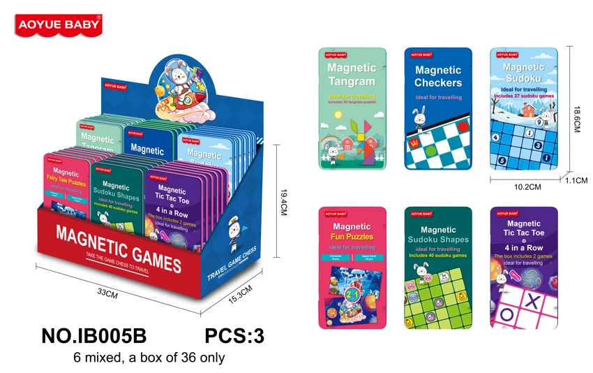 6 Sets * 6 Game Chess Box (Magnetic Iron Box)