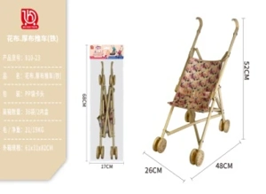 Green Leaf Floral Thick Fabric Stroller (Iron)