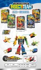 Five-in-One Pull-Back Transforming Insect