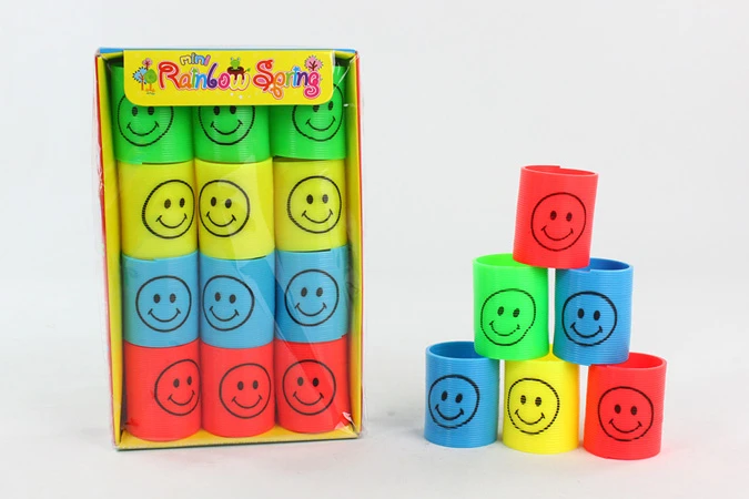 12 Smiling Face Rainbow Rings